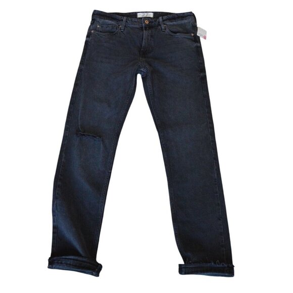 We The Free by Free People Distressed Straight Black Jeans Women's 27 NEW - Picture 1 of 8